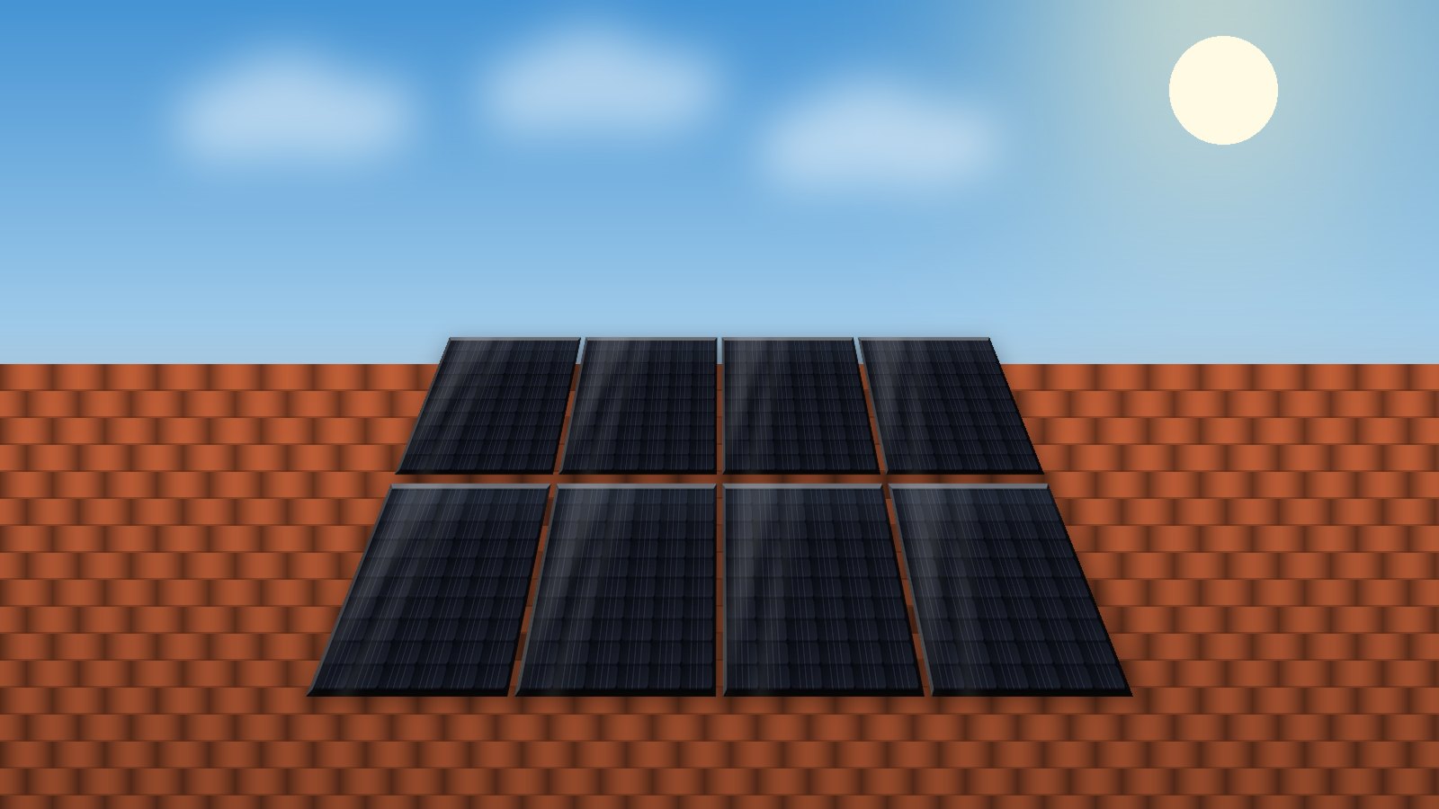 Solar panels installed on a Miami rooftop